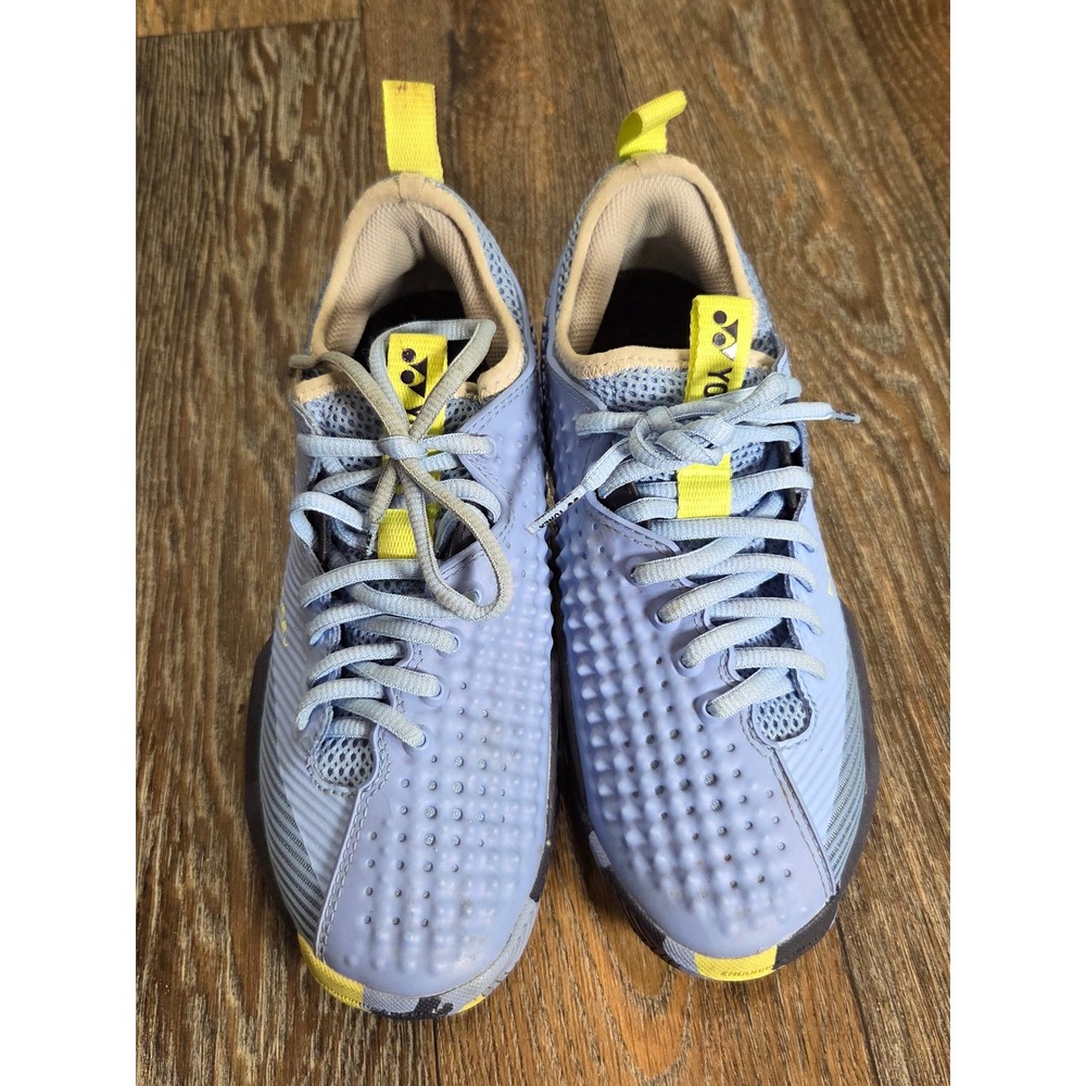 Yonex Power Cushion Fusionrev 4 Tennis Shoes Blue Yellow Mens 5.5 Womens 7